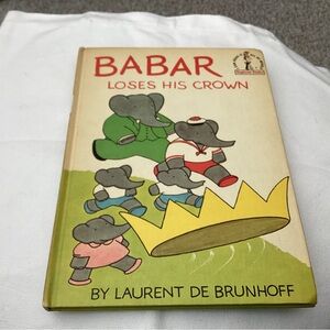 Babar Loses his Crown vintage 1967 book by Laurent de Brunhoff Pre-owned.
